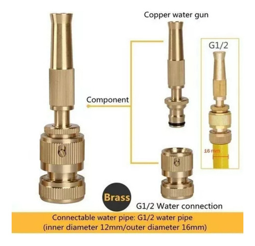 2 Pcs Bocal De Mangueira De Alta Pressão Com Spray