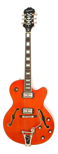 Guitarra Electrica EpiPhone Emperor Swingster Color Naranja Material Del Diapasón Palisandro Orientación De La Mano Diestro