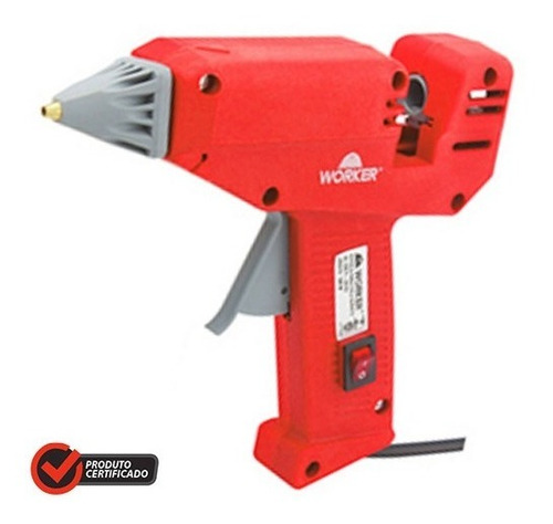 Imagem 2 de 4 de Pistola De Cola Quente Profissional 180w C Botão Worker 220v