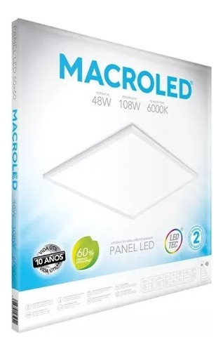 Panel Led 605x605 Cuadrado Macroled 48w