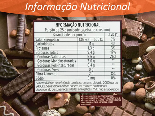 Barra Chocolate Meio Amargo 56% Cacau Sem GlĂșten Tnuva 200g