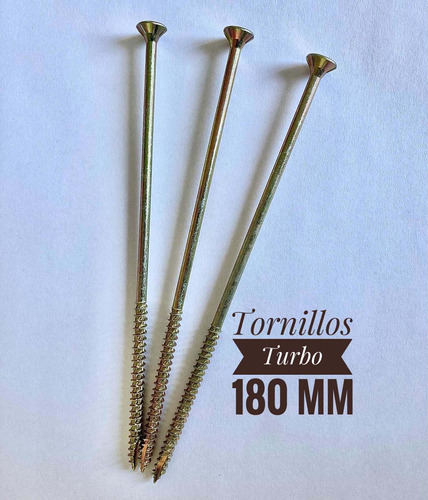 Imagen 1 de 5 de Tornillo Turbo 14(6.0)x180/72 Mm  Caja 40 Unidades .