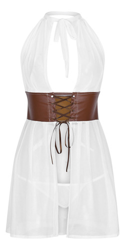 Ropa Interior De Cintura Ajustable De Malla M Para Mujer Y L