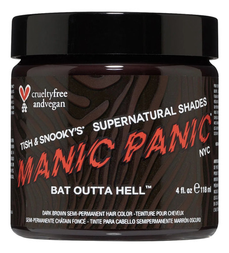 Tinte Manic Panic 118ml. Varios Tonos Tono Bat outta hell