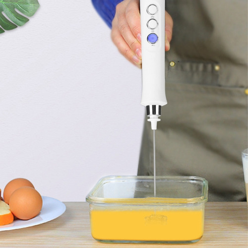 Imagen 3 de 10 de Batidor Eléctrico Usb Para Espumar Huevos, Leche O Café