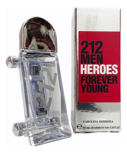 Miniatura de perfume Carolina Herrera 212 Men Heroes Edt de 7 ml