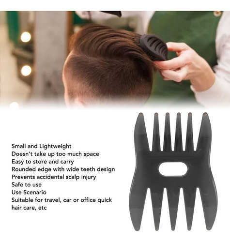 Pente De Cabelo Masculino Pequeno, Dente Largo, Dupla Face,