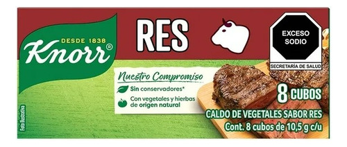 7 Pzas Caldo De Res Knorr 8 Cubos De 10.5 G C/u