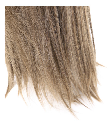 Peruca De Cosplay Longa Reta, Cabelo Castanho, Franja, Cabel