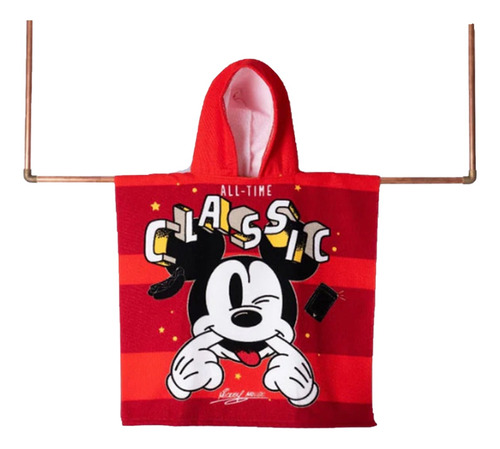 Toalla De Playa Con Capucha Mickey Mashini-mimbral