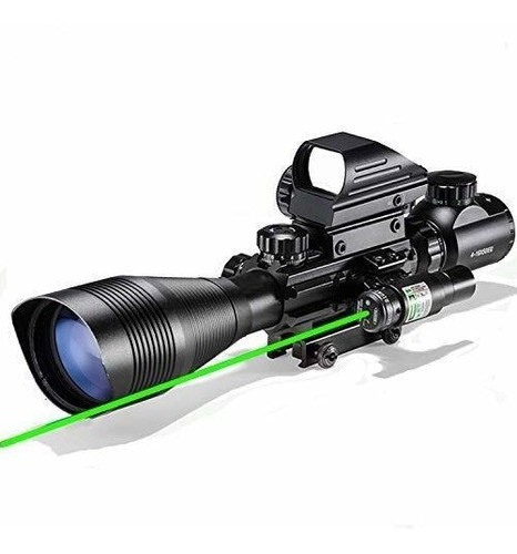 Rifle Scope Combo 4-12x50eg Dual Iluminado Con Laser Sight 4