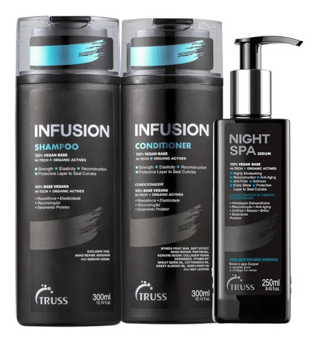 Truss Infusion Shampoo Condici 300ml +night Spa Sérum 250ml