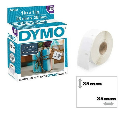 Etiquetas Térmicas De 25x25mm Dymo Importada/org.