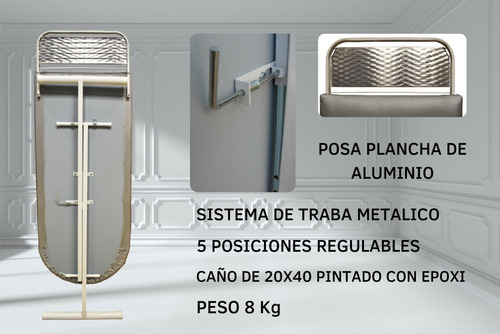 Imagen 7 de 10 de Tabla Planchar Extra Grande Plegable Reforzada - Disentino®
