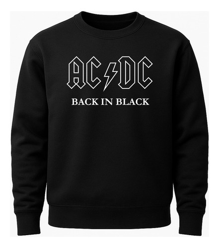 Buzo Ac Dc Back In Black Frisa Premium