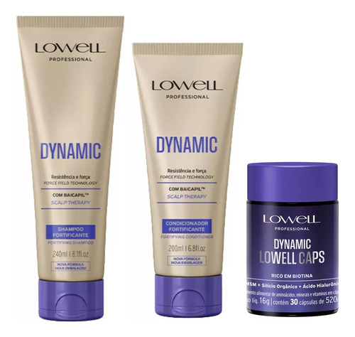 Dynamic Lowell Sh +cond +caps Antiqueda, Força E Crescimento