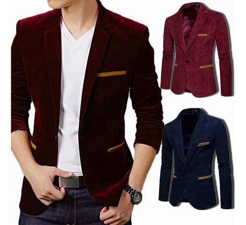 Saco Para Hombre Color Rojo Con Diseño Gamusa
