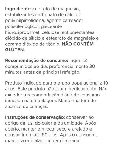 Cloreto De Magnésio 120 Caps - Growth Supplements