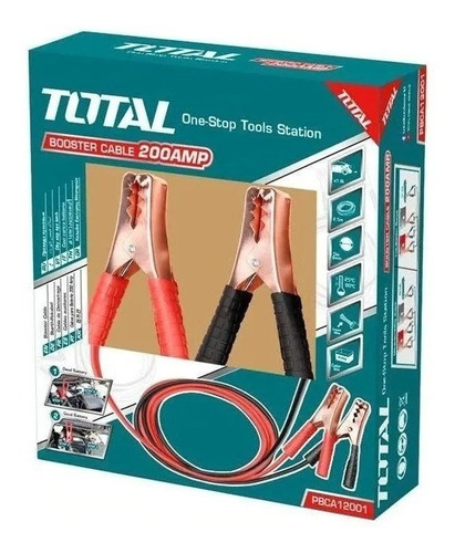 Cable Puente De Bateria 200 Amp Roba Corriente Auto Total