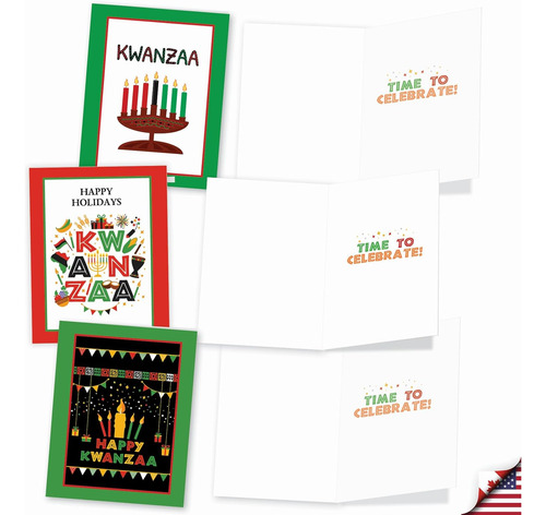 Juego De 20 Tarjetas De Notas Kwanzaa Surtidos De 4 X 5...