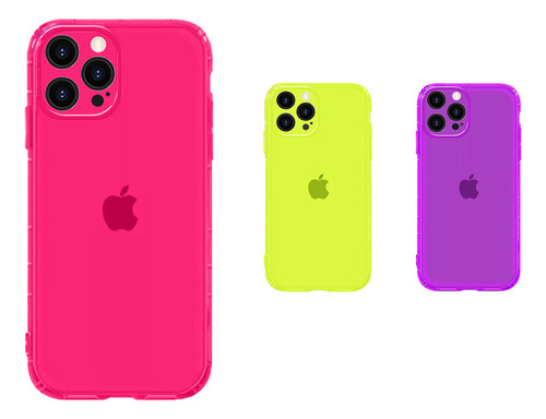 Funda Case Neon Fluorescente Para iPhone 7 8 Plus X Xs Xr 11