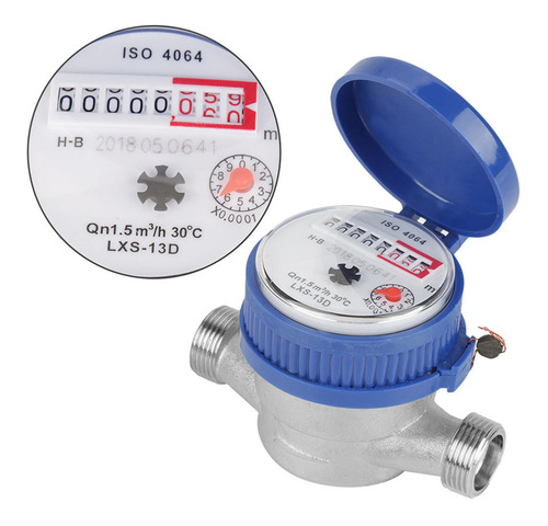 Imagen 2 de 9 de 15mm 1/2 Pulgada Medidor De Agua Inteligente Mecánico Hogar
