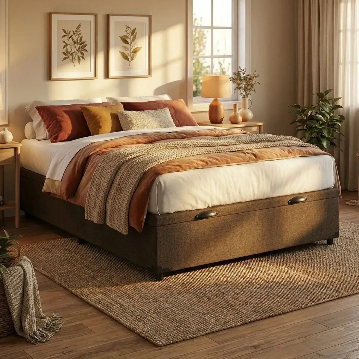 Base cama box Beqaa Cama Box Classic de viúva cor marrom