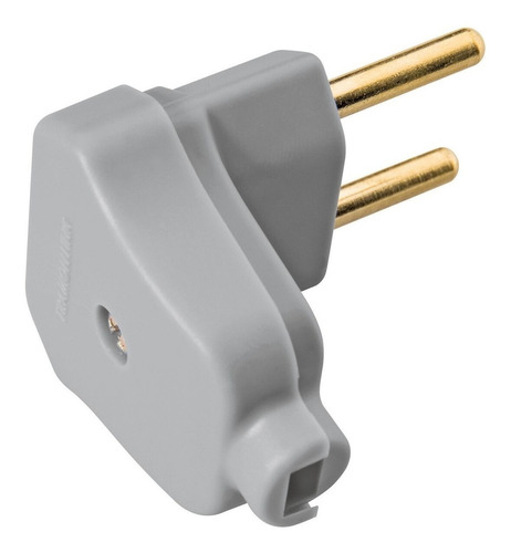 Tomada Macho Angular 2 Pinos 2p 10a 250v Cinza Tramontina