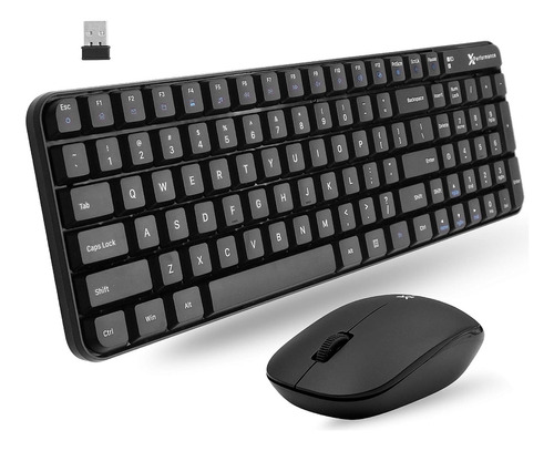 Combo De Teclado Y Mouse Inalámbricos, Tamaño Completo, T