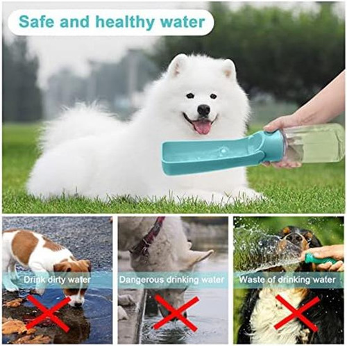 Botella De Agua De Perro Plegable Aikids Dispensador De 19 |