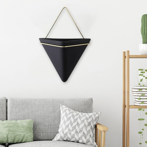 = Maceta De Pared Triangular Maceta Geométrica Montada En