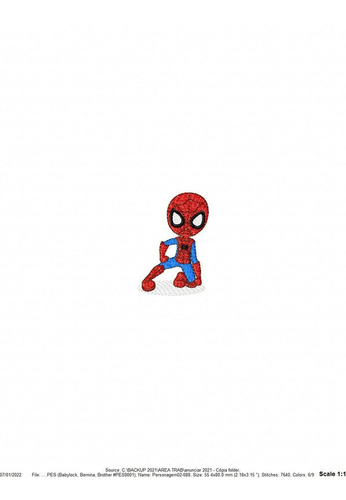 Matriz De Bordado Inb6643 Homem Aranha 08 8cm