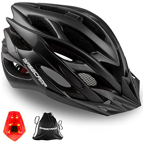 Basecamp Bike Helmet Para Hombre Mujer Con Led Safety Ligh