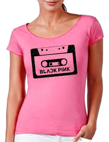 Polera Black Pink Cassette K-pop Koreano Grafimax