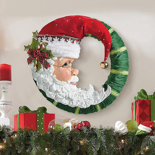 Corona De Navidad, Corona De Puerta De Papá Noel