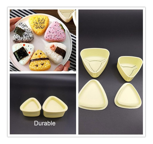 Molde Onigiri Mold Triangle, Paquete De 3 Moldes Para Bolas