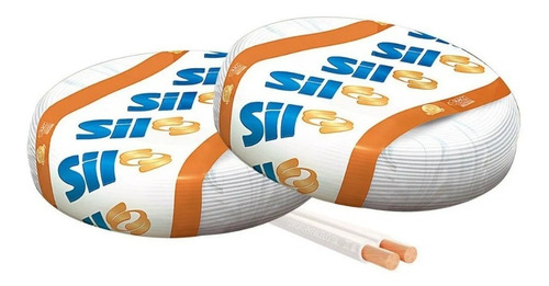 Fio Cabo Cordão Paralelo Sil 2x1mm Rolo 10 Metros Cobertura Branco