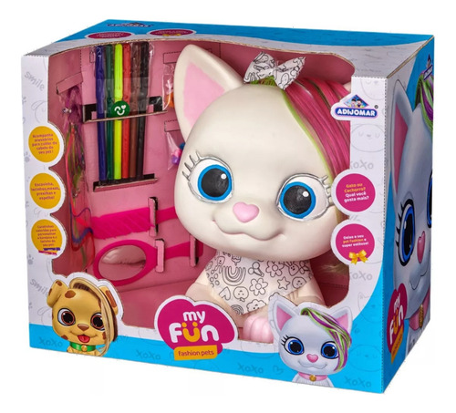Boneca My Fun Fashion Pet Cat Gatinha Para Pentear E Pintar