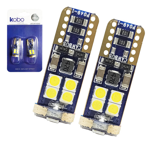 Pack 2 Ampolletas Luces Led T10 - W5w Cola De Pescado 5w