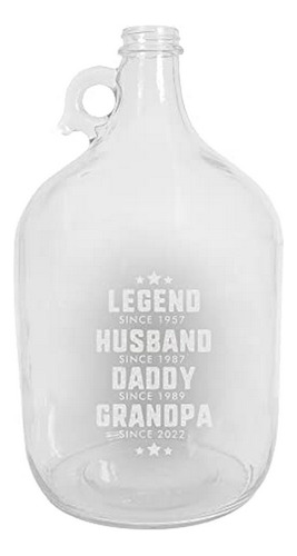 Growler De Vidrio Grabado Giftsforyounow, 128oz, 1 Galón