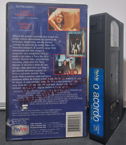 Vhs - O Acordo - Finn Taylor - Playarte (Usado)