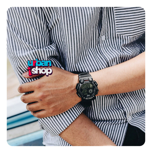 Reloj Casio Caballero Ae 1400wh 1a Negro Cronometro Alarma