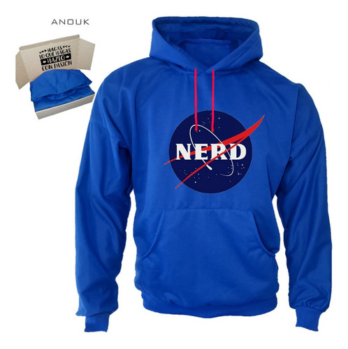 Imagen 5 de 10 de Buzo/hodie Personalizado Nerd Nasa Estampado Unisex Y Niños