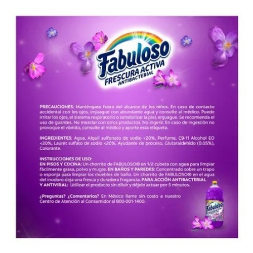 Limpiador Multiusos Fabuloso Frescura Activa Lavanda 10 Lts