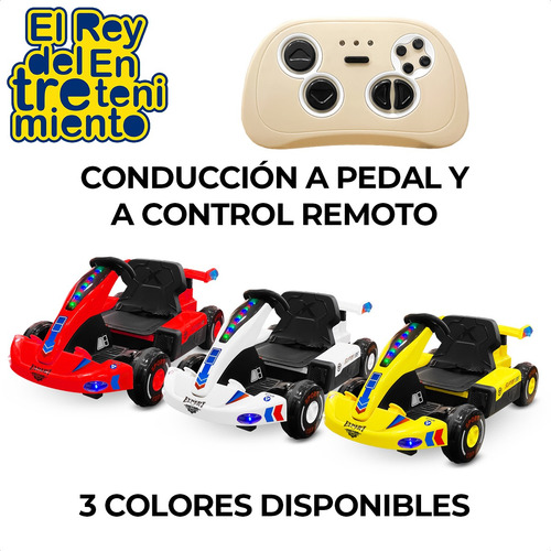 Imagen 2 de 8 de Auto A Batería Kart Expert Motors C/control Música - El Rey