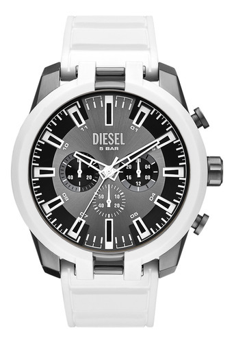 Reloj Hombre Diesel Dz4631 Color de la correa Blanco Color del bisel Blanco Color del fondo Gris