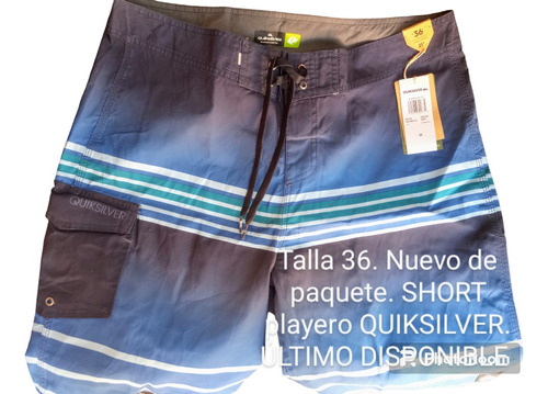 Short Bermuda Caballero Quiksilver Original Talla 36