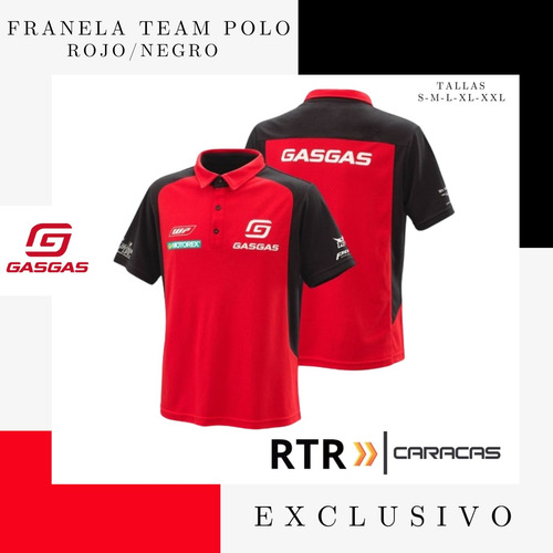 Franela Gas Gas Rojo/negro Team Polo