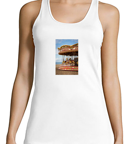 Musculosa Mujer Carrusel Calesita Caballo Parque Juegos M7