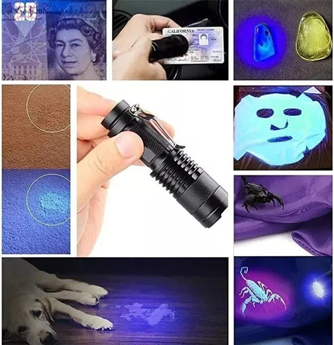 X2 Linterna Luz Ultravioleta Linternas Recargables Linterna
